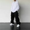 Pantalones Cargo Casuales para Hombre Moda Streetwear Clásico Hombre Rectos de Pierna Ancha Cordón Ropa de Trabajo Modernos Holgados Pantalones Cargo