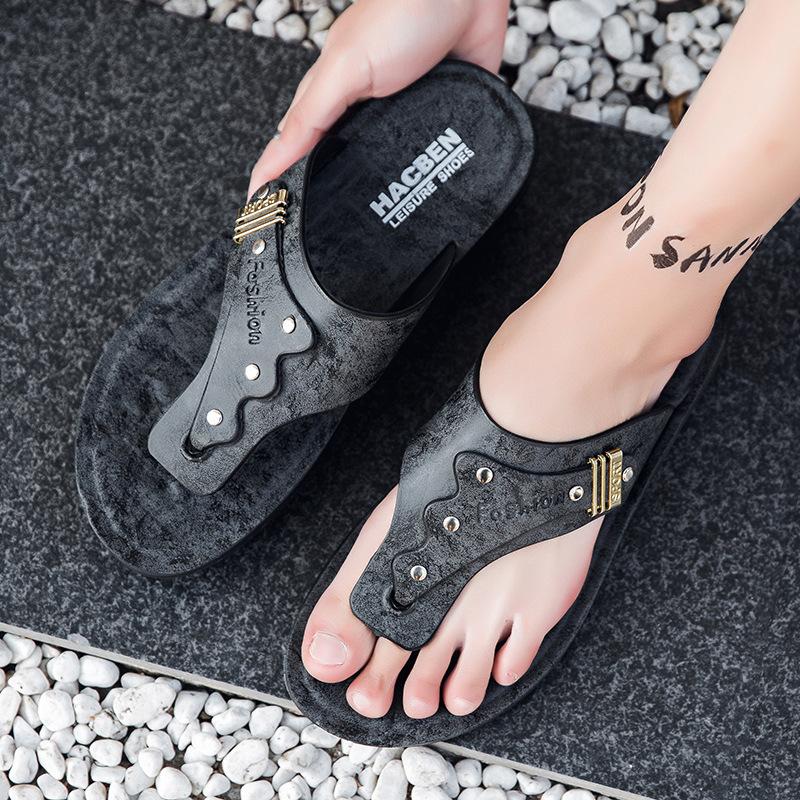 House Flip Flops Man Summer Slippers for Men 2025 Flip Flops Man Genuine Men's Slipper Slides Shoes Original Beach Water Shoes