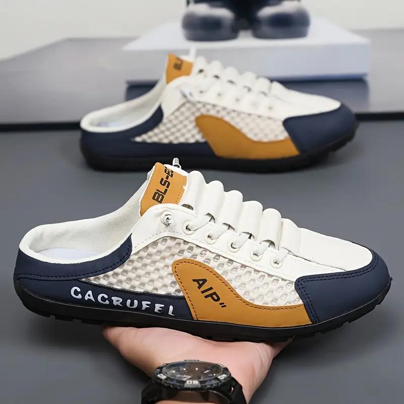 Plus Size 47 Men's Summer Mesh Slip-On Casual Fashion Shoes - Lightweight, Breathable, All-Match Slippers