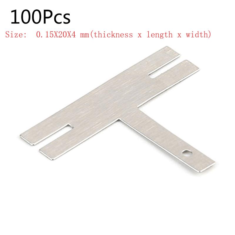 for T/Y/H Shaped 100 Pcs Nickel Sheets Long Battery Spot Welding Machine Welder Washers Nickel Plated Steel Strap Strip Shee
