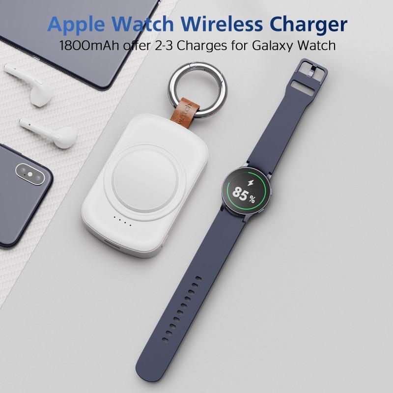 1800mAh přenosná magnetická bezdrátová nabíječka hodinek pro Samsung Galaxy Watch 8/7 Classic 5/4 Pro/3 Active USB Type C rychlá nabíječka