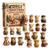 Calendario de Adviento para Set con Calendario de Cuenta Atrás de Navidad de 24 Días para Niños Perro Adorno Acrílico Regalo Sorpresa
