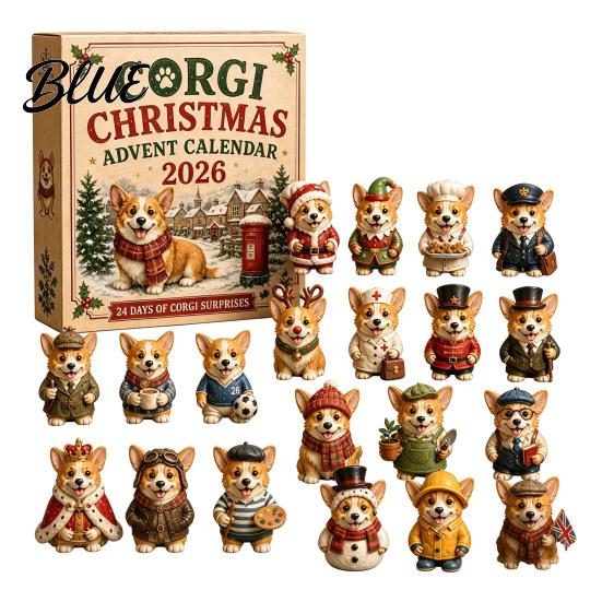 Calendario de Adviento para Set con Calendario de Cuenta Atrás de Navidad de 24 Días para Niños Perro Adorno Acrílico Regalo Sorpresa