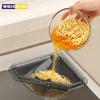 Separate Anti-leak Sink Drain Basket Filter Quickly Triangle Kitchen Sink Filter Strainer Magnetic Badge Holder