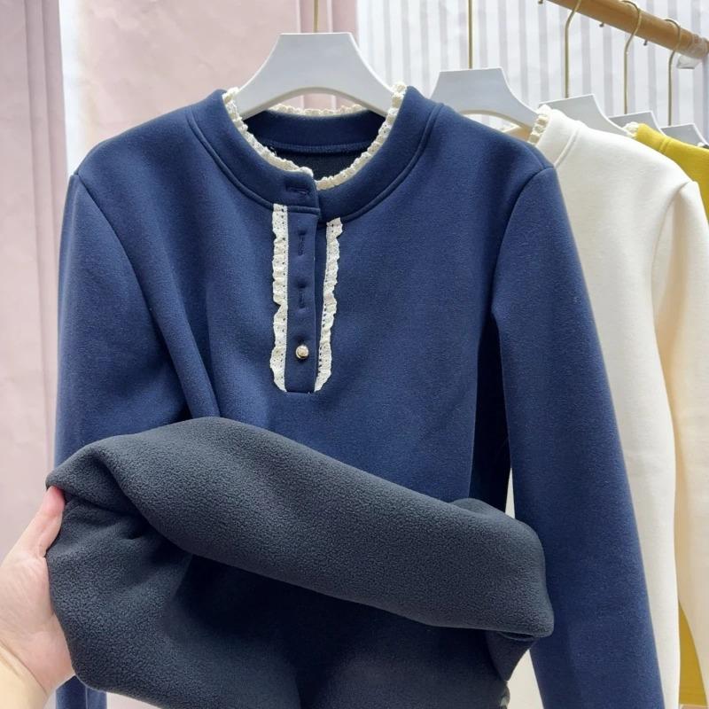 Pullover Oberteile Damen Langarm Herbst Winter Gepolsterte Bluse Übergroß Halber Rollkragen Locker Langarmshirt Slim Pullover Oberteile