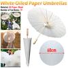 60CM White Paper Parasol Umbrella for Wedding Party DIY Painting Bamboo Umbrellas for Bridal Shower Centerpieces Photo Props