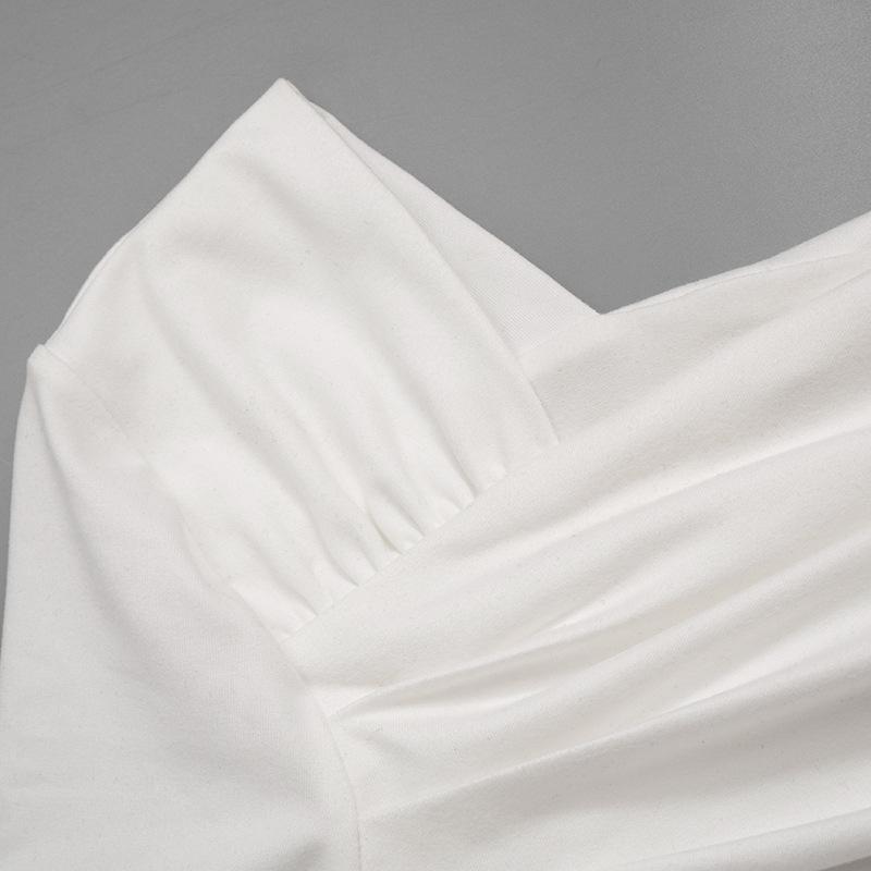 Autumn Backless One-Shoulder Shirred Top for Women