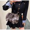 Podzimní a zimní nová vlasová taška dámská spona do vlasů z liščí srsti dámská taška s texturou ramenní crossbody oblačná taška trendy zahraniční obchod dámská taška