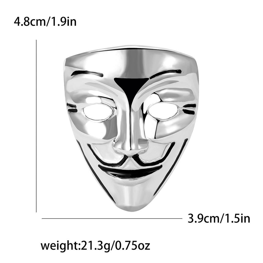Vintage Creative Electroplating Clown Mask Brooch Personalized Fashion Men'S Suit Coat Corsage Jewelry Pin