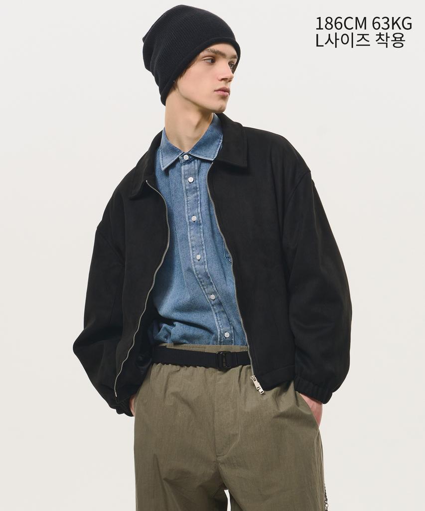 Black Moment Signature Suede Oversized Jacket 2Way [Black]