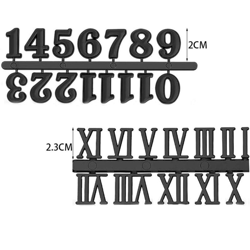 5-teiliges Kit mit leisem Quarzuhrwerk, Uhrwerkmechanismus mit Zeigern und Ziffern, batteriebetrieben für die DIY-Reparatur von Wanduhren