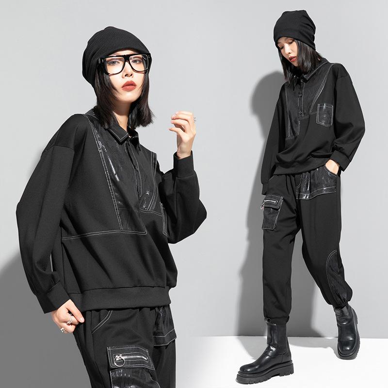 Women Plus Size Spring Shirt Blouse Solid Casual Long Sleeve Buttons Fashion Tops Tees Loose New