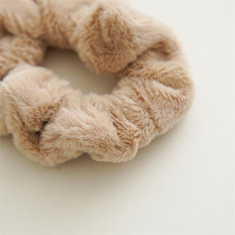 2005 Winter New Plush Fabric Scrunchie for Women, Simple Cat Ear Headband, Versatile Elastic Hair Tie