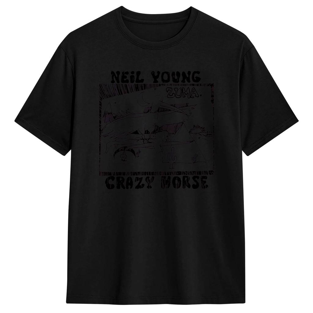 Neil Young Crazy Horse Zuma T-shirt Estiva Fresche T-shirt Cotone Girocollo Abbigliamento Oversize Manica Corta Streetwear T-shirt