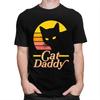 Custom Cat Daddy T Shirt for Men Tshirt Leisure Tee Short Sleeve Fathers Day Gift Tshirts Loose Fit Clothing Gift