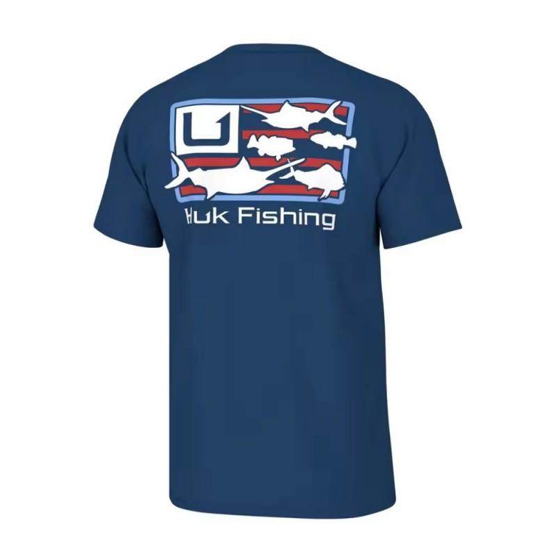 HUK Fishing Clothes Men's Shirt Outdoor Sunscreen T-shirt Top UV Protection Quick-drying Breathable