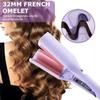 New French Egg Roll Curling Iron, Water Ripple V-Shaped Curling Iro Hair