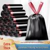 Thickened Black Vest-Style Garbage Bags: Medium & Large for Kitchen Cleaning, Economy Pack