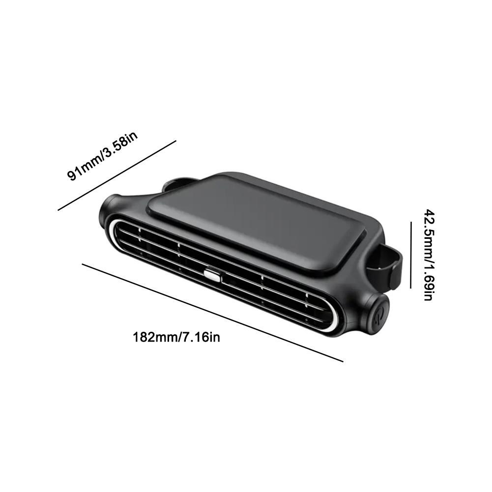 Portable Car Seat Fan 3 Speeds Adjustable Car Headrest Cooling Fan 3000mAh Car Rear Backrest Fan Car Interior Accessories