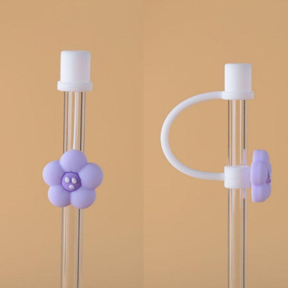Airtight Straw Plug Splash Proof Straw Topper Cute Straw Tip Covers Cup Accessories