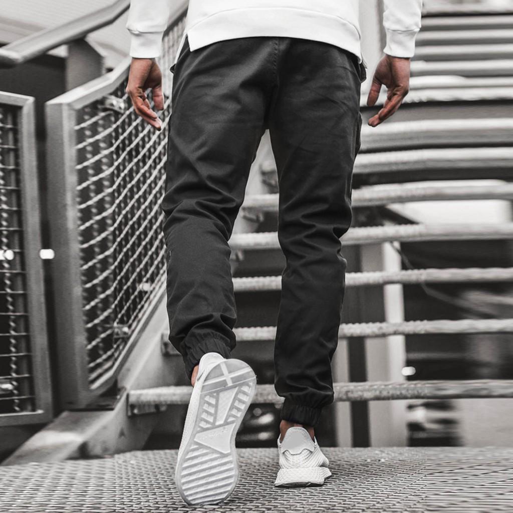 Men's Fashion Color Leisure Sports Pants Comfortable Multi Pocket Overalls