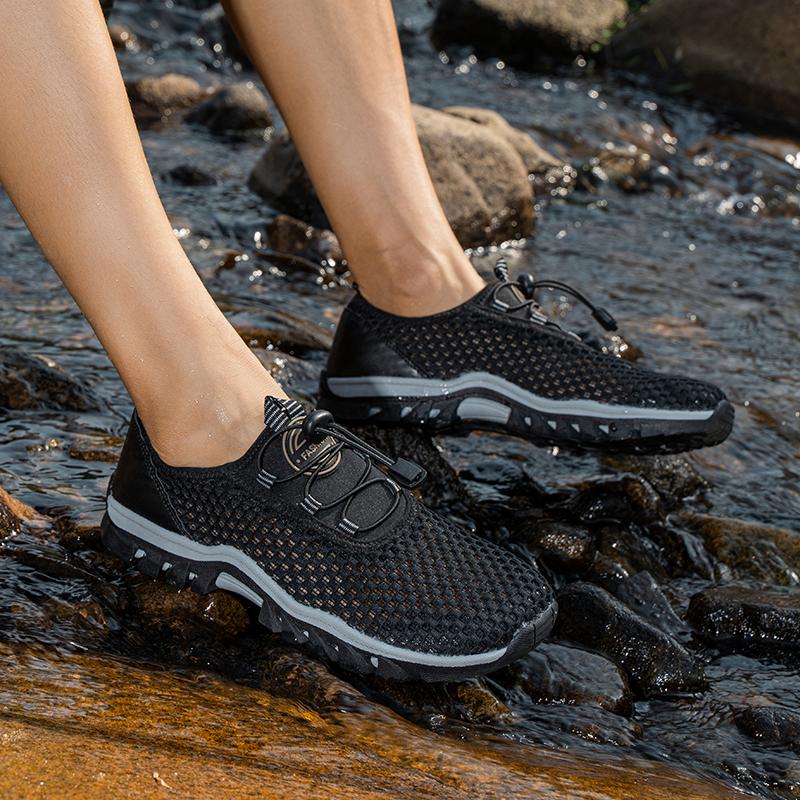 Breathable Mesh Mens Sneakers Outdoor Shoes For Men Summer Hiking Shoes Big Size 47 Wading Shoe Athletic Walking Shoes New Model