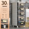 Waterproof Ultra-Narrow Storage Cabinet for Bathroom, Kitchen, and Refrigerator Gaps