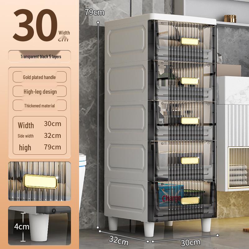 Waterproof Ultra-Narrow Storage Cabinet for Bathroom, Kitchen, and Refrigerator Gaps
