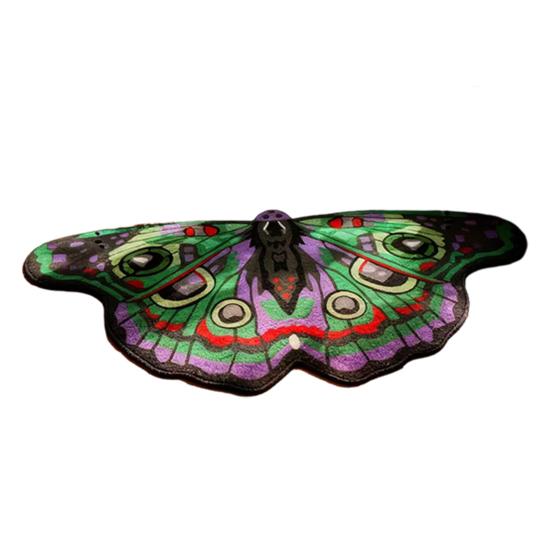Colorful Butterfly Rug, Vintage Irregular Butterfly Moth Shaped Floor Mat, Soft Fluffy Washable Area Rug for Living Room Bedroom Entryway 40x70cm