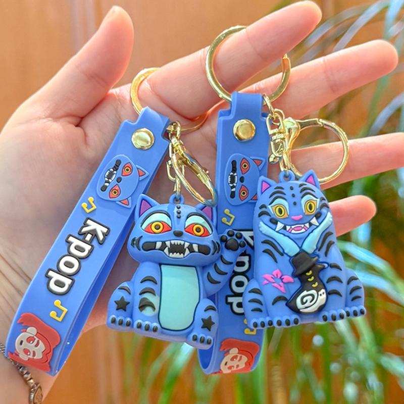 Animation Movie Rumi Mira Zoey Key Ring Korean Pop Warrior Girls Keyring POLYVINYL CHLORIDE Figure Pendant Bagpack Pouch Key Rings Kids Presents
