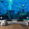 Undersea print tapestry psychedelic room decoration wall hanging ocean coral dolphin home wall decoration cartoon mural