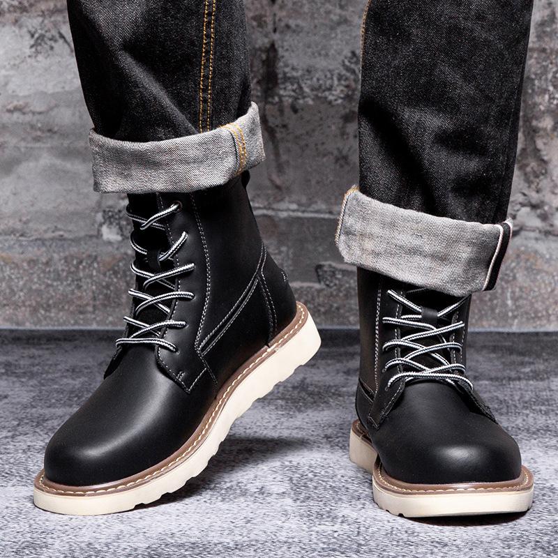 Extra Large Size Men's Shoes 2025 Spring and Autumn New Retro Martin Boots American Short Boots Outdoor Tooling Boots