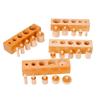Wooden Montessori Collection Cylinder Socket Puzzle Toy Infant Practice Senses Playthings Preschool Children Learning Playthings Ideal For Children