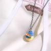 Charming Necklace/Keychain/Ear Hooks with Yellow Duck Pendant for Daily Wear