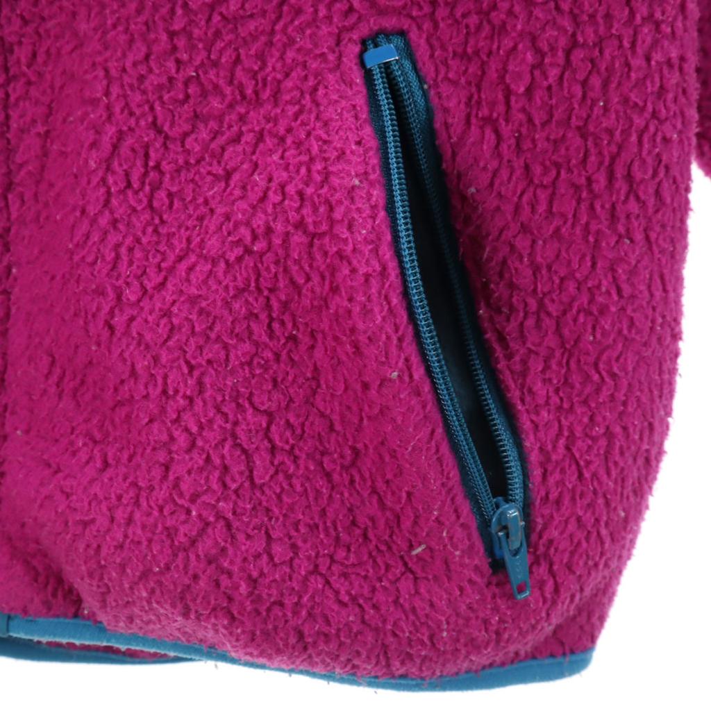 L.L.BEAN Lata 80. vintage Kurtka polarowa Czerwono-fioletowa Outdoor Dziecięca Używana