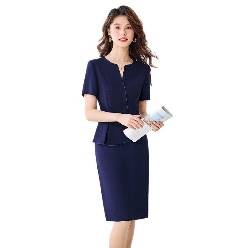 Elegant Ladies' Two-Piece Style Waist-Hugging Bodycon Dress - Summer 2025 Collection