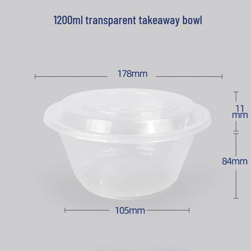 Disposable Clear Plastic Round Bowls
