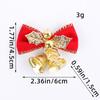 Linen Bow Pendant Mini Bell Christmas Tree Ornament