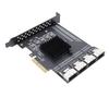 PCIE To 4 Port     SFF 8087 Adapter PCIE 3.0 X4 Expansion Card Support for   10 11 2003 System