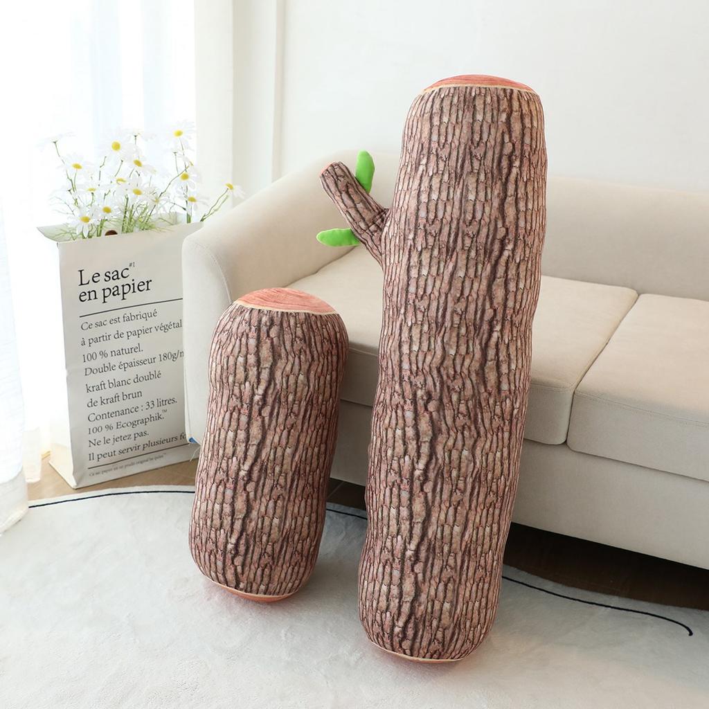 Creative Simulation Stump Throw Pillow Plush Toy Big Tree Doll Home Sofa Pillow Cushion Boy Rag Doll