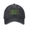 Jamaica Flag Jamaican Baseball Cap Vintage Distressed Denim Washed  Headwear Unisex Workouts Adjustable Fit Caps Hat