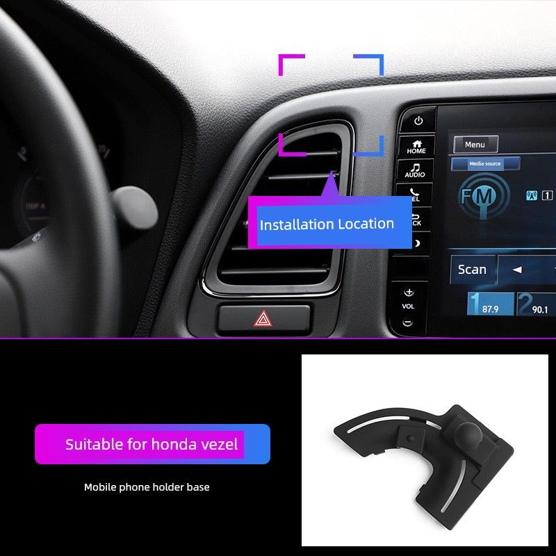 Suitable for Honda 22 Civic Tenth-Generation Accord Xrv Fit CRV Lingpai Crown Road Car Phone Holder Base