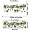 3D Green Plants Wall Stickers Potted Hanging Baskets Vinyl Mural Art Decals for Kitchen Study Living Room Decoration