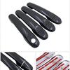 Black Carbon Fiber Door Handle Cover for Nissan Micra K13 Renault Puls 2011~2016 2015 Car Accessories Stickers Trim Set Chrome