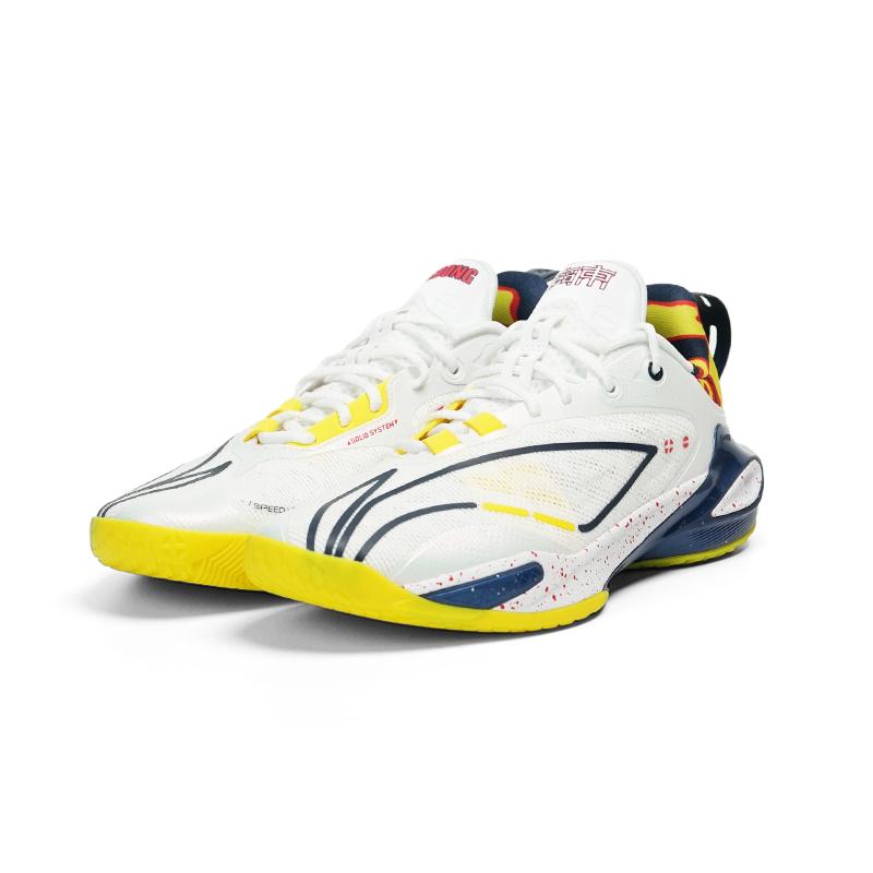 Li Ning Flash Attack 11 CBA Guangdong Team PE Edition Men Basketball Shoes White Blue ABAU053-18
