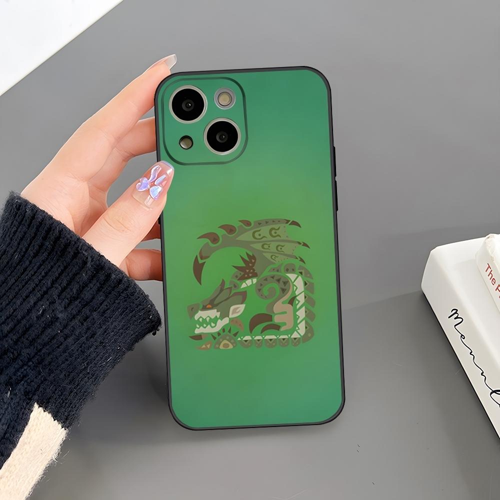 M-Monster Hunter Spiel Handyhülle Für Iphone 17 Air 15 Pro Max 14 Pro 16 Plus 12 13 11 Xr X Xs 8 7 Plus Rückseite