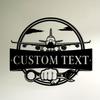 Metal Wall Art Airplane Wrench Decor for Garage Man Cave Home Office