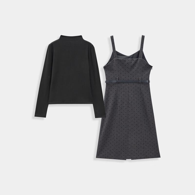 IEF Petite Elegant Woolen Blend A-Line Long Dress