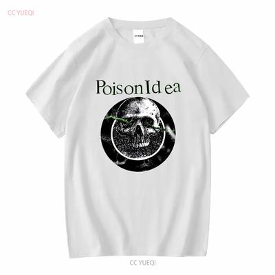REPRINT 90 S Poison Idea Band T Shirt Short Sleeve Tee NH9009 Vintage Washed Fashion Casual Stretched Streetwear Slightly