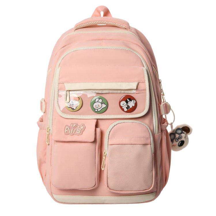 Schoolbag new junior high school student high school student schoolbag large capacity primary school student burden reduction ridge protection high